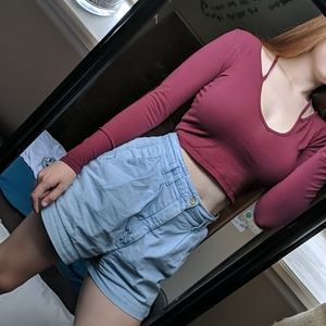Sexy maroon crop top♥️